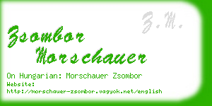 zsombor morschauer business card